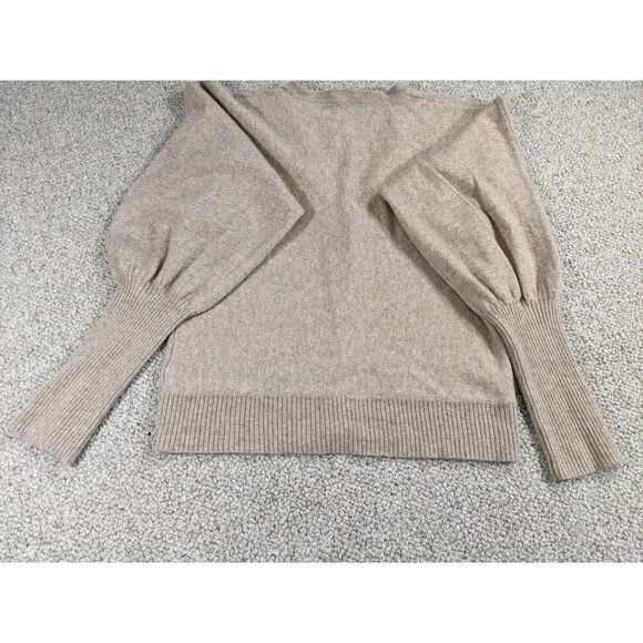 Cullen 100% Cashmere baloon sleeve cardigan sweater. small Beige - Picture 10 of 14